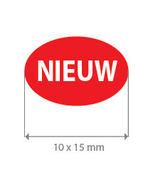Brilsticker nieuw ovaal BR-0019