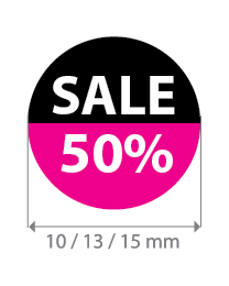 Brilsticker percentage sale rond BR-0002