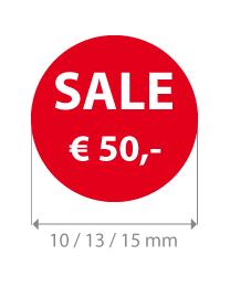 Brilsticker sale bedrag rond BR-0025
