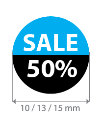 Brilsticker sale percentage rond BR-0001