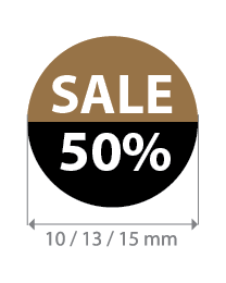 Brilsticker sale percentage rond BR-0001