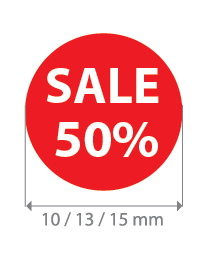 Brilsticker sale percentage rond BR-0003