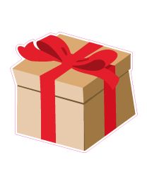 Etalage cadeausticker