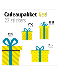 cadeausticker pakket STP-01 geel
