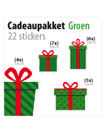 cadeausticker pakket STP-01 groen