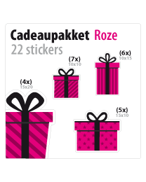 cadeausticker pakket STP-01 roze