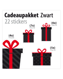 cadeausticker pakket STP-01 zwart