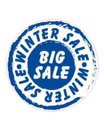 Etalage wintersticker rond