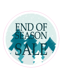 Etalage seasonsticker rond