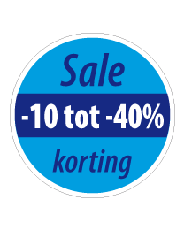 Etalage kortingsticker rond