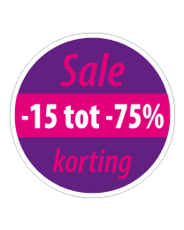 Etalage kortingsticker rond
