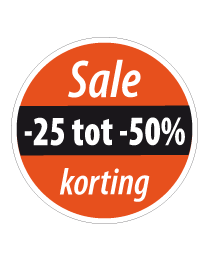 Etalage kortingsticker rond