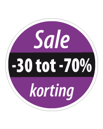 Etalage kortingsticker rond