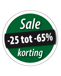 Etalage kortingsticker rond
