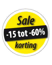 Etalage kortingsticker rond