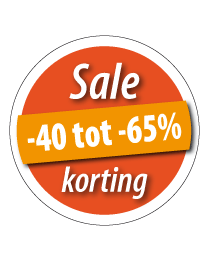 Etalage kortingsticker rond