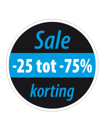 Etalage kortingsticker rond