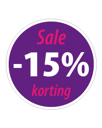 Etalage kortingsticker rond