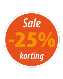 Etalage kortingsticker rond