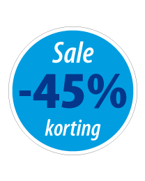 Etalage kortingsticker rond