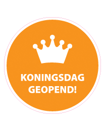 Etalagesticker koningsdag rond