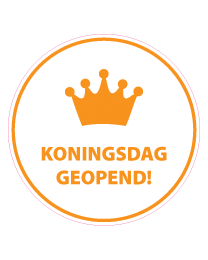 Etalagesticker koningsdag rond