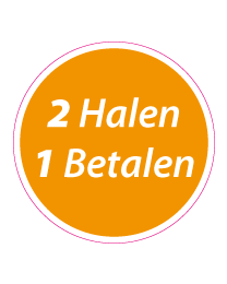 Etalagesticker 2 halen 1 betalen