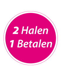 Etalagesticker 2 halen 1 betalen