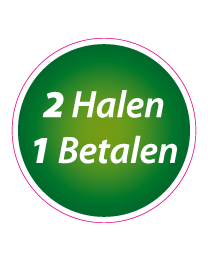 Etalagesticker 2 halen 1 betalen