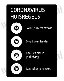 Corona huisregels stickers