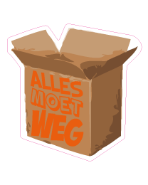 Etalagesticker alles moet weg
