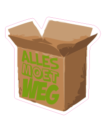 Etalagesticker alles moet weg