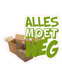 Raamsticker doos alles moet weg VA-0031-groen-swatch