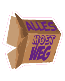 Etalagesticker alles moet weg