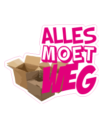 Etalagesticker alles moet weg