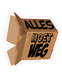 Etalagesticker alles moet weg
