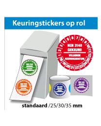 Keuringsstickers op rol SR-040