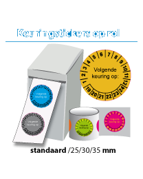 Keuringsstickers op rol SR-002