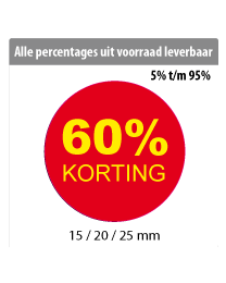 productstickers korting rond STV-012