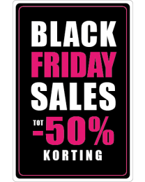 Black Friday etalage stickers BF-083