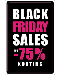 Black Friday etalage stickers BF-083