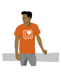 Etalageshirt i love sale ES-003