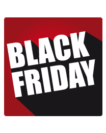 Raamsticker black friday sale rechthoek BF-027