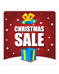 Raamsticker christmas sale vierkant VA-0105