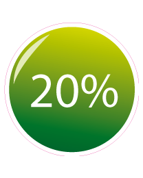 Etalage kortingsticker rond