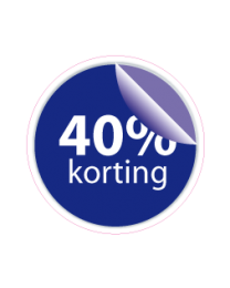 Etalage kortingsticker rond
