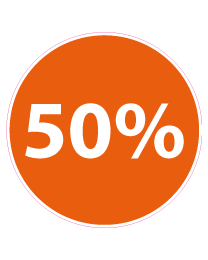Etalage kortingsticker rond