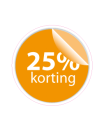Etalage kortingsticker rond
