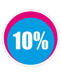 Etalage kortingsticker rond