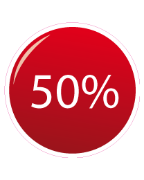 Etalage kortingsticker rond